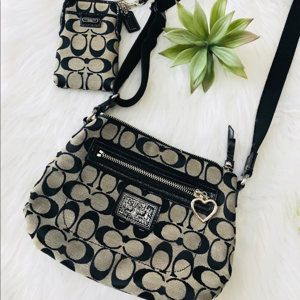 Authentic Coach Signature Crossbody & Wristlet